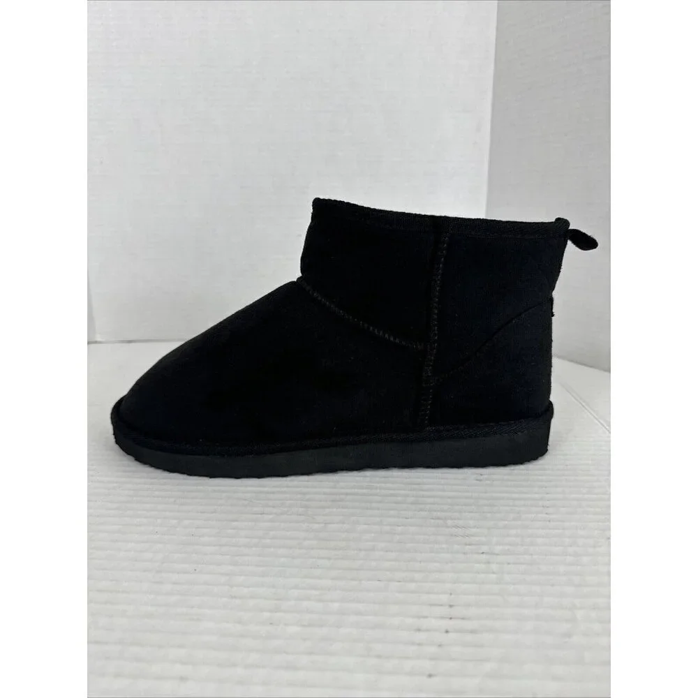 MIA NWOB Women's 11M Syndee Black Pull On Ankle Boot Bootie Faux‎ Suede